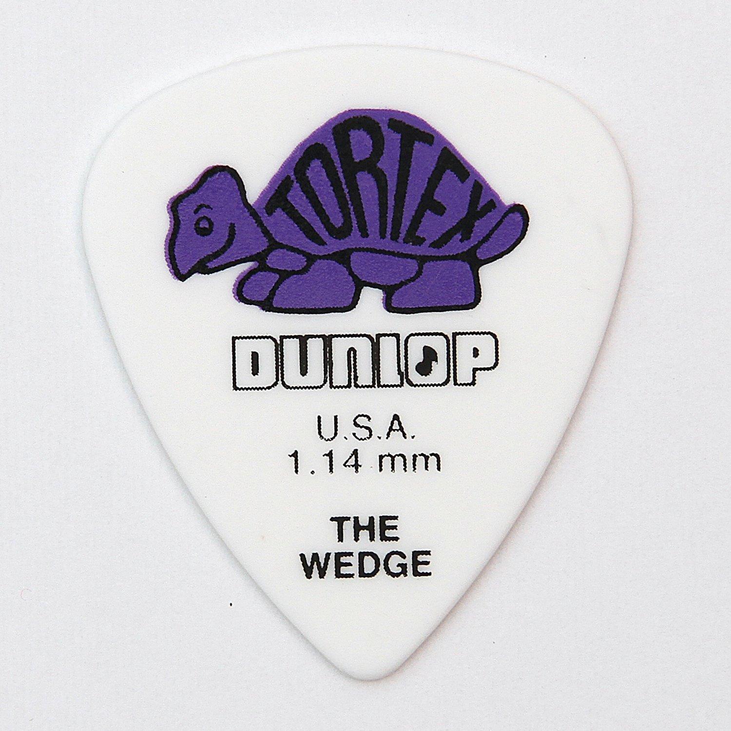 

Jim Dunlop Tortex Wedge Picks (24-Pack) - 1.14mm Tortex Wedge Picks with Musent Custom Players Picks | 424B114-PUR-24P