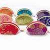 Chinese Brocade Jewelry Pouch Exquisite Handmade Embroidery Zipper Closure Small Storage Bag for Rings Earrings Necklace