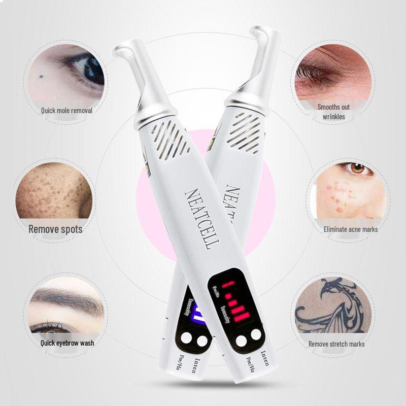 Portable Picosecond Laser Pen for Tattoo, Freckle, and Eyebrow Removal with Red & Blue Light