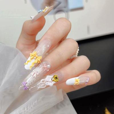 1Pcs Silicone Nail Art Mold Cartoon Cat Bow Style Relief 3D Nail Template Diy Nail Art Decorations Manicure Tool