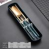 Slim Waist Portable Stainless Steel Cutlery Set: Spoon, Fork, Chopsticks - Japanese Tableware for Students