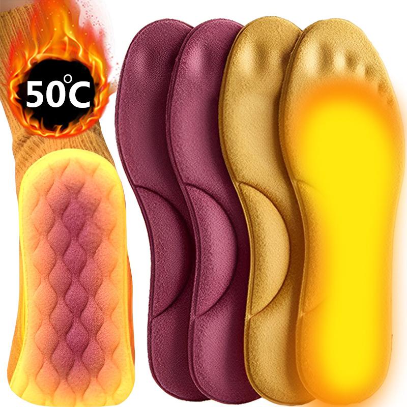 2/4 Pezzi Solette Auto-Riscaldanti Termostatiche Termiche Massaggio Memory Foam Supporto Arco Plantare Soletta per Scarpe Cuscinetti Riscaldati Inverno Uomo Donna
