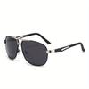 Fashion Gradient Sunglasses for Men Big Frame Pilot Sun Glasses Design Anti-reflective Lunette eil Homme UV400