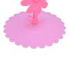 Silicone Lid Dustproof Hot and Cold Beverage Cup Cover with Flower Shape Handle for Kitchen Home