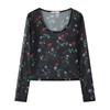Ggpx New York Sheer Flower Blouse Gq8sh039f