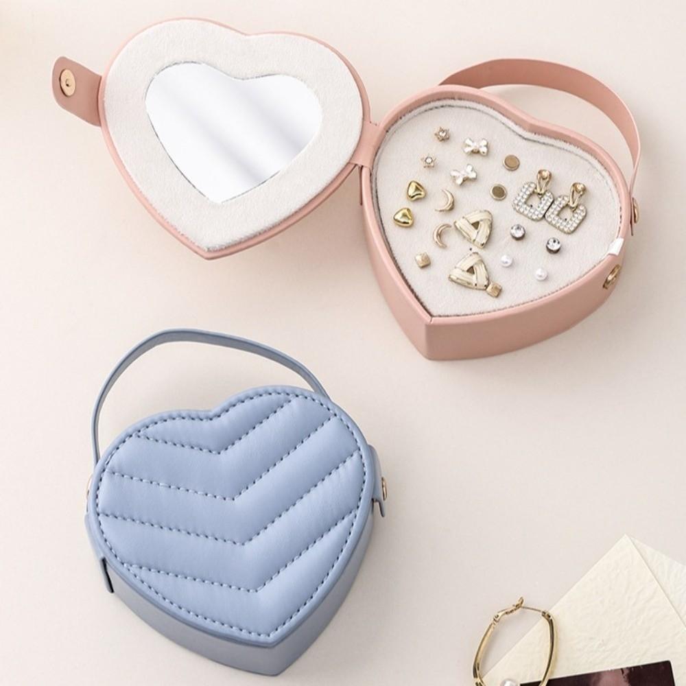 Heart-shaped Jewelry Organizer Portable Valentine Gift Packaging Box  Girlfriend Gift
