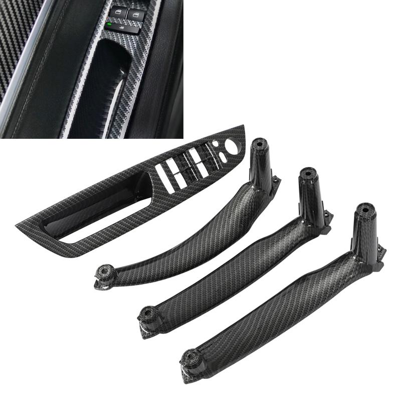 

Для BMW E70 E71 E72 X5 X6 2007-2013 2014 углеродное волокно, подлокотник внутренней двери автомобиля, ручка внутренней панели, накладка слева