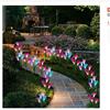 Outdoor Solar Lights With 4 Lily Flowers Ip65 Waterproof Adjustable For Garden Pathway Patio