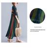 Plus Size Striped Short Sleeve Dress for Women