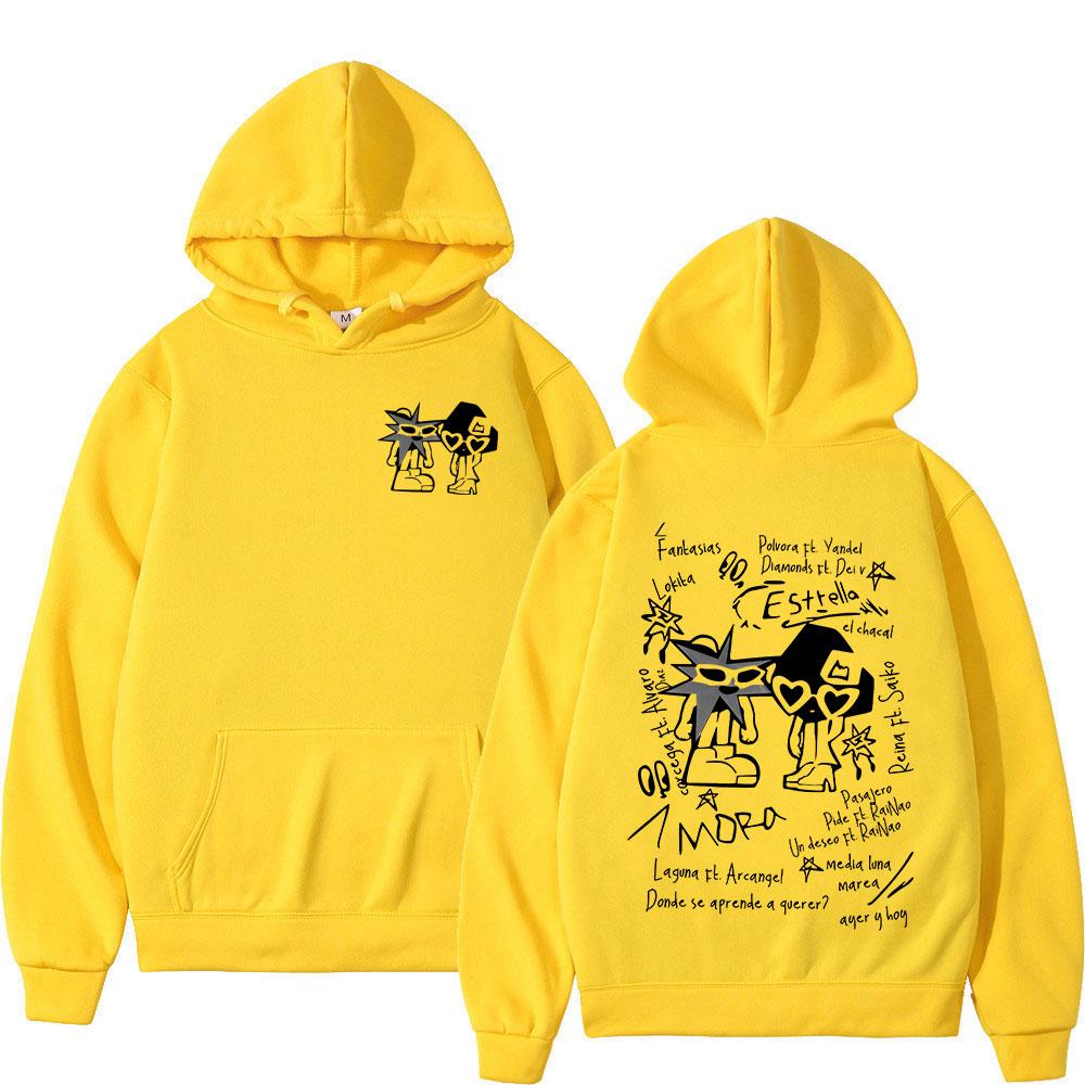 Rapper Mora Estrella Album Hoodies Men's Women Clothing Fashion Hip Hop Oversized Sweatshirts Vintage Long Sleeves Pullovers