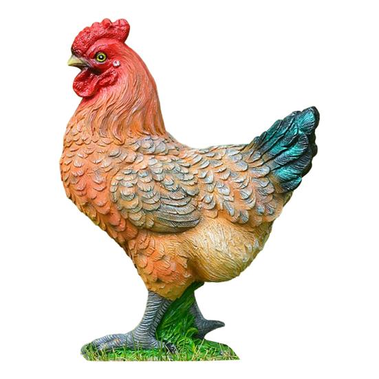 Chicken Figurine, Lifelike Resin Hen Rooster Garden Statue, Standing Farm Animal Sculpture for Yard, Lawn Garden, Outdoor Decor