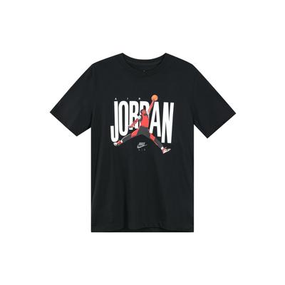 T-shirt Girocollo con Logo Stampato Lettere Air Uomo Top Nera CJ6307-010