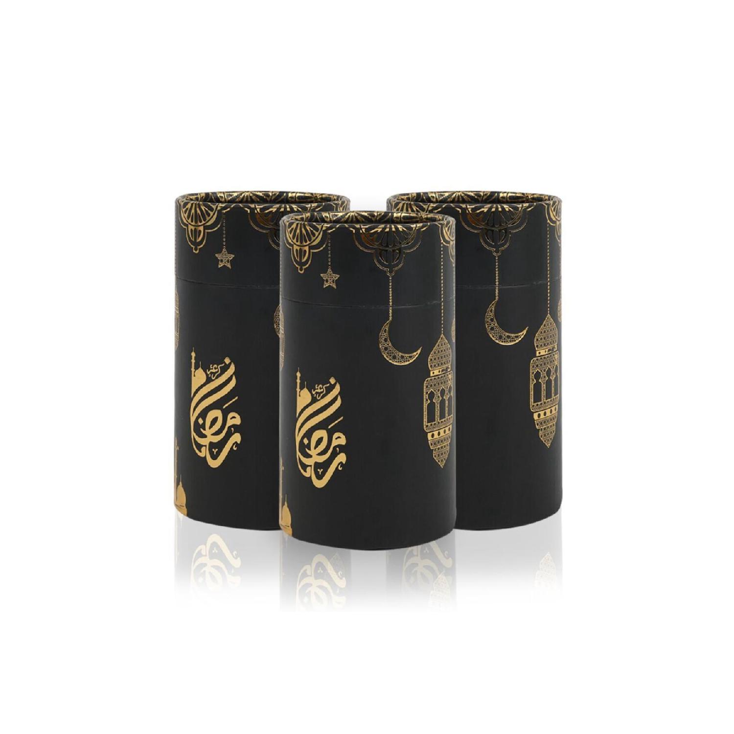 

Чорна циліндрична коробка Рамадан Мубарак (18 10) чорний