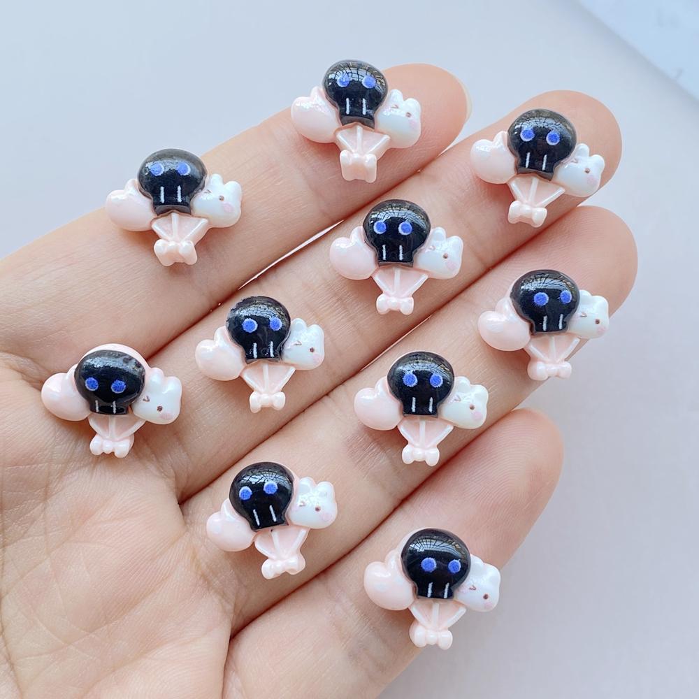 20 Pcs Cute Mini Halloween Bat Pumpkin Flat Back Resin Cabochons Scrapbooking DIY Jewelry Hairpin Craft Decoration Accessorie