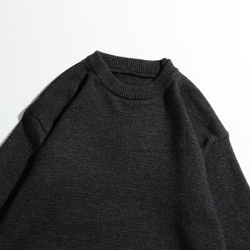 Pánský ležérní svetr s kulatým výstřihem v americkém retro stylu - Podzim/Zima Korejský pletený hoodie