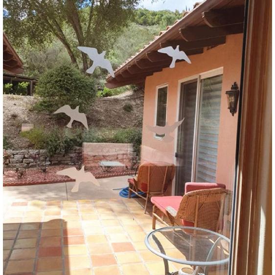 Anti-Collision Window Bird Stickers Decals Glass Door Protect and Save Bird Strikes (Clear)