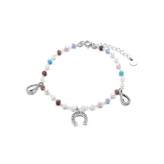 Bracelet - Luxenter - Neusne - Argent 925 - Plaqué Rhodium - Zircone Cubique Aigue-Marine