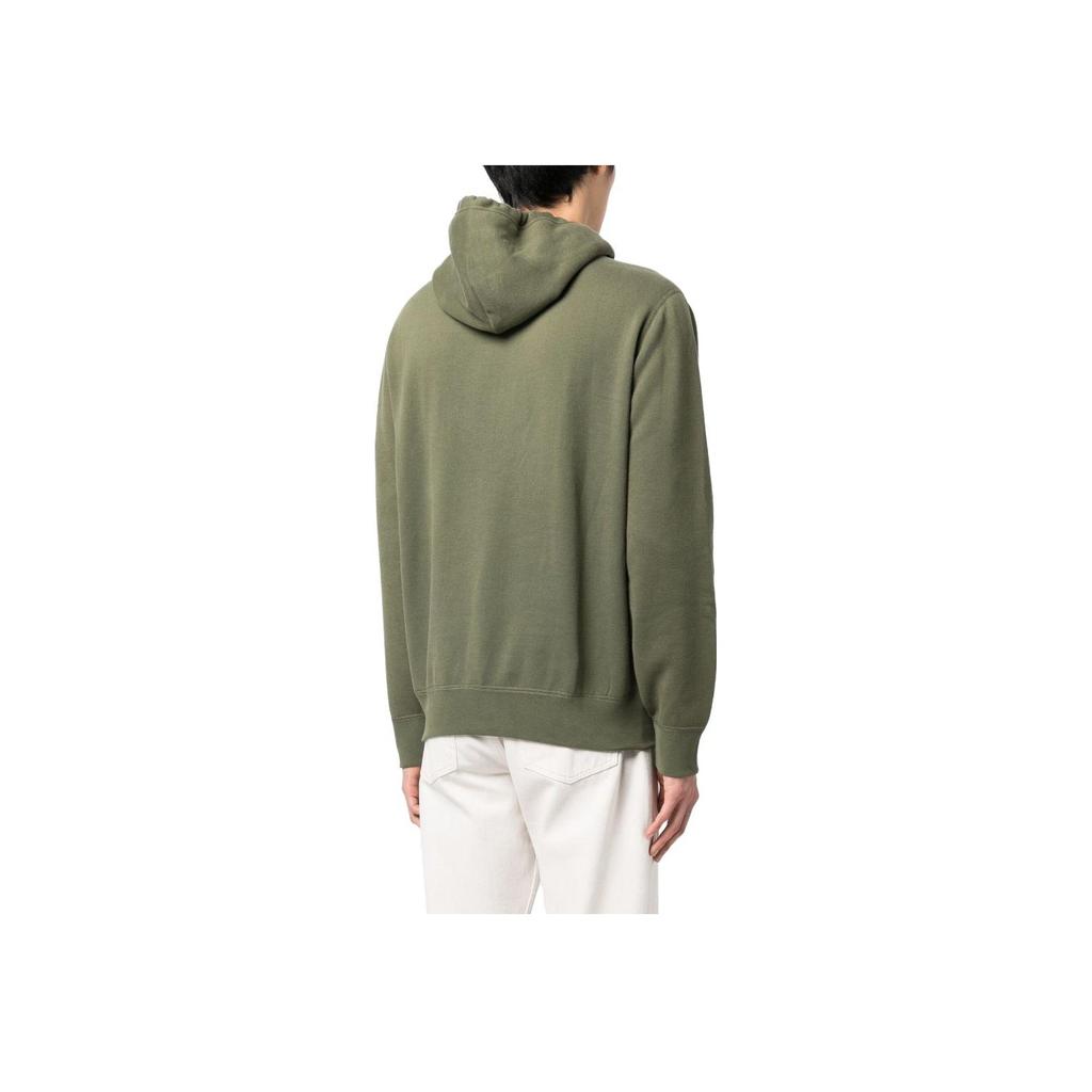 Polo Ralph Lauren Ss23 Logo Embroidered Drawstring Hoodie Men hoodies Olive-Green 710766778-069