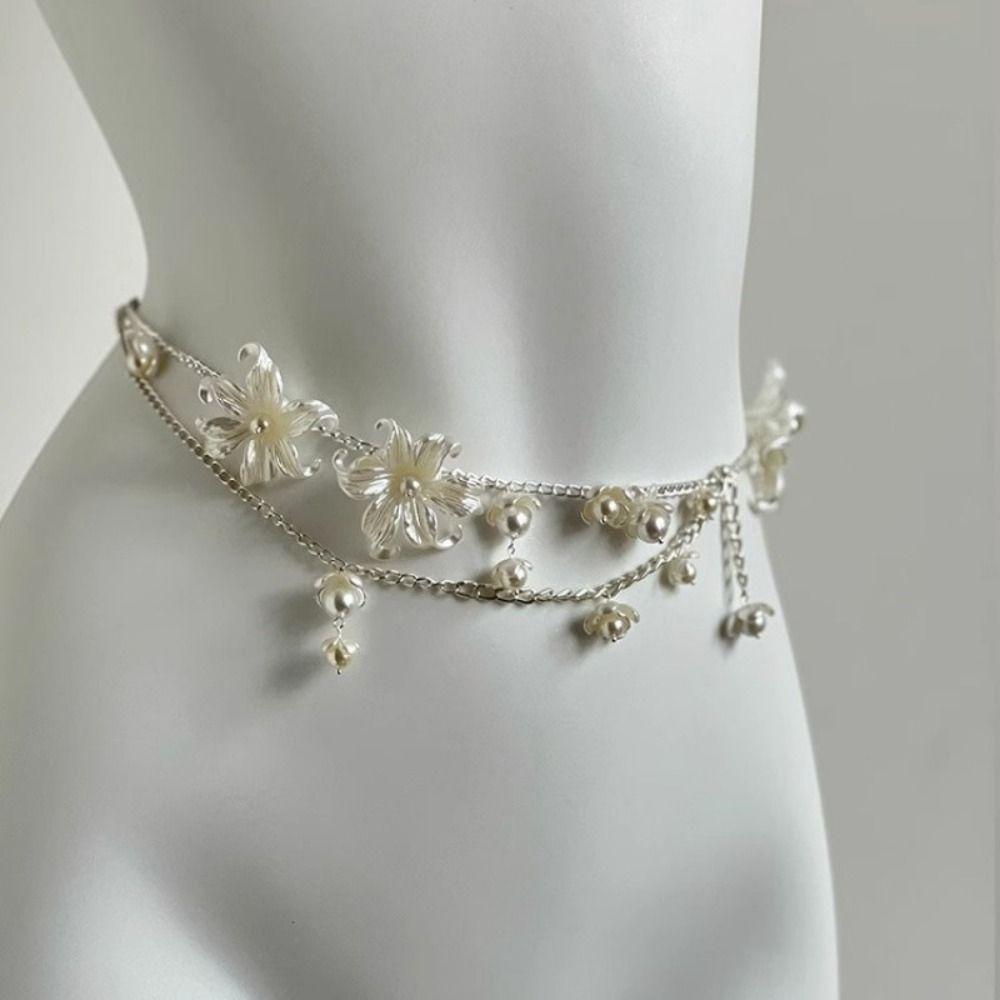 Versatile Pearl Waist Chains Elegant Hip Chain Fashion Body Jewelry  Women