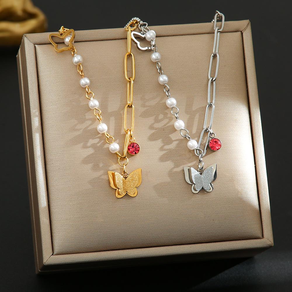 Colier din Oțel Titan Placat cu Aur de 18K, Lanț Claviculă de Înaltă Calitate pentru Femei - Bijuterii care nu se Decolorează