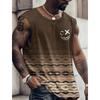 Men's Tank Top Pattern Tribe Round Neck Loose Clothing Daily Sports Sleeveless Printed Fashion Design Menswear