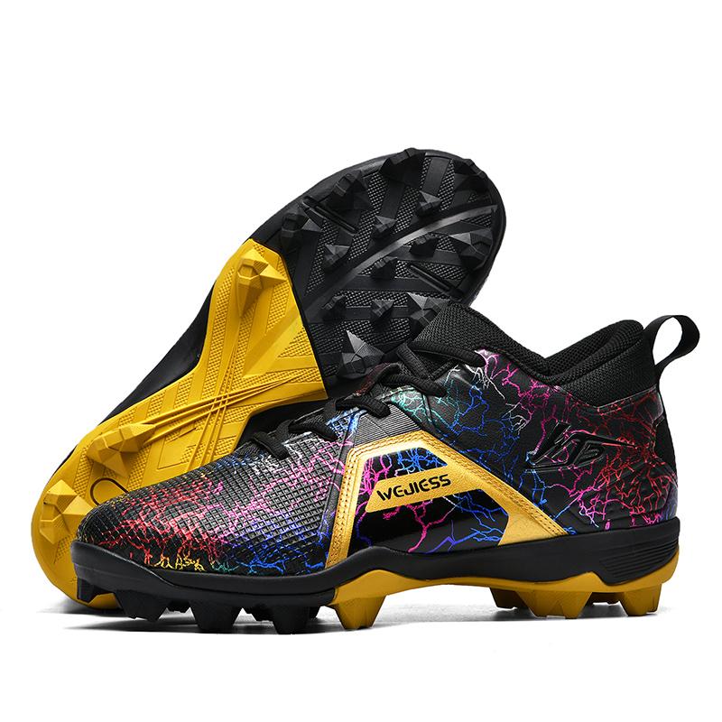 Men‘s Baseball Shoes Non-slip Rugby Shoes Short Spikes Lacrosse Shoes Breathable Cricket Shoes Beginners Athletic Training Shoes