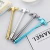4PCS Creative Plastic Gel Pen Imitation Metal Hammer Black Ink Stationary Student School Office Writing Supplies Random Color