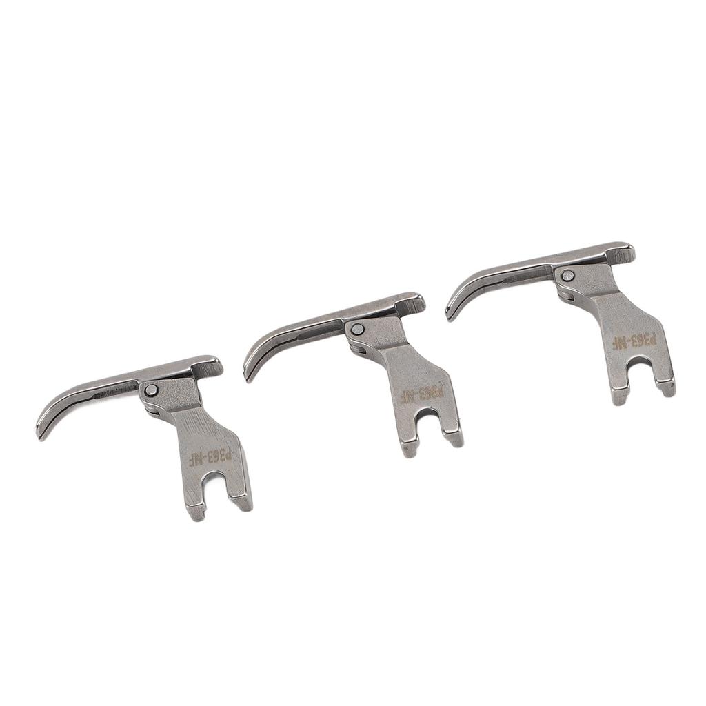 3PCS Zipper Toothpick Presser Foot Lengthened Steel Flat Bed Presser Foot for Industrial Sewing Machine