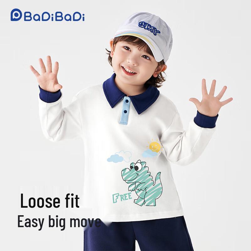Badi Badi Kids' Cotton Long Sleeve Polo T-Shirt