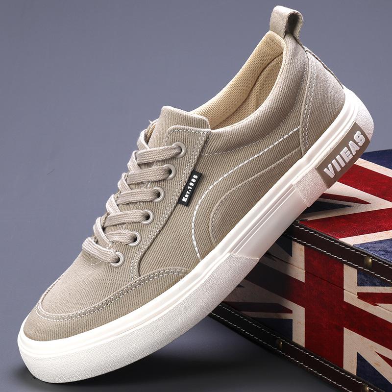 Spring New Mens Shoes Trendy Shoes Mens Canvas Shoes Korean Versatile Trendy Casual Shoes Breathable Fashionable Board Shoes