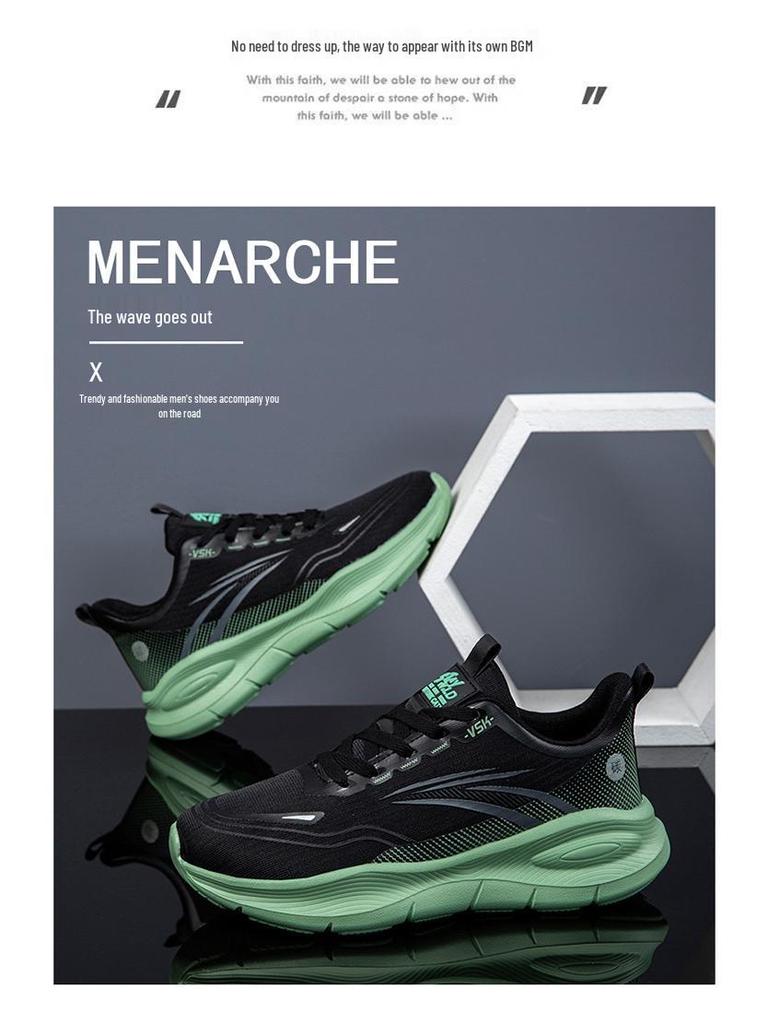 Męskie Wodoodporne Oddychające Sneakersy z Siateczki w Dużych Rozmiarach - Lekkie i Amortyzujące Wstrząsy Buty do Biegania Casual z Miękką Podeszwą.