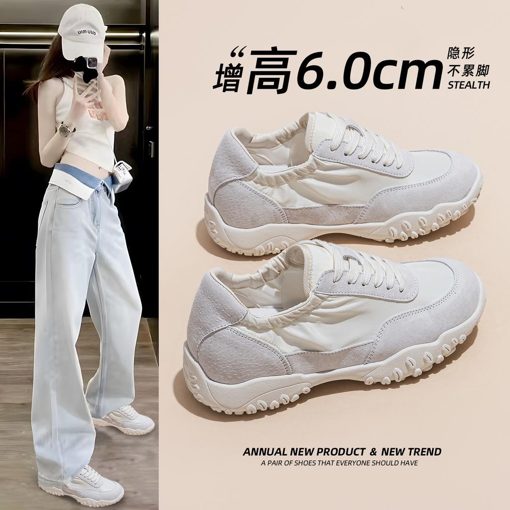 Dexun shoes mesh women's new spring lightweight and versatile leather sports and leisure board shoes