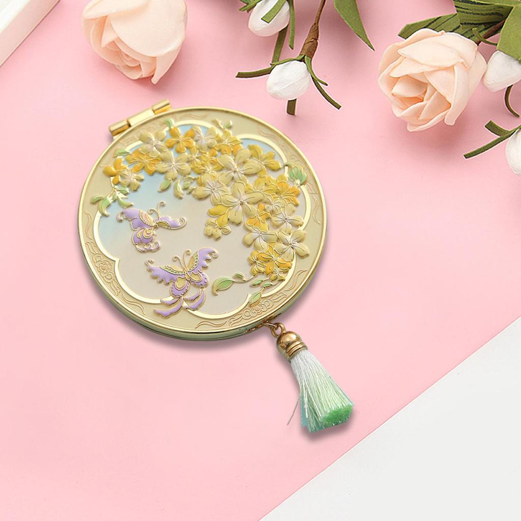 Travel Makeup Mirror Round Creative Cosmetic Mirror for Purse Pocket Handbag