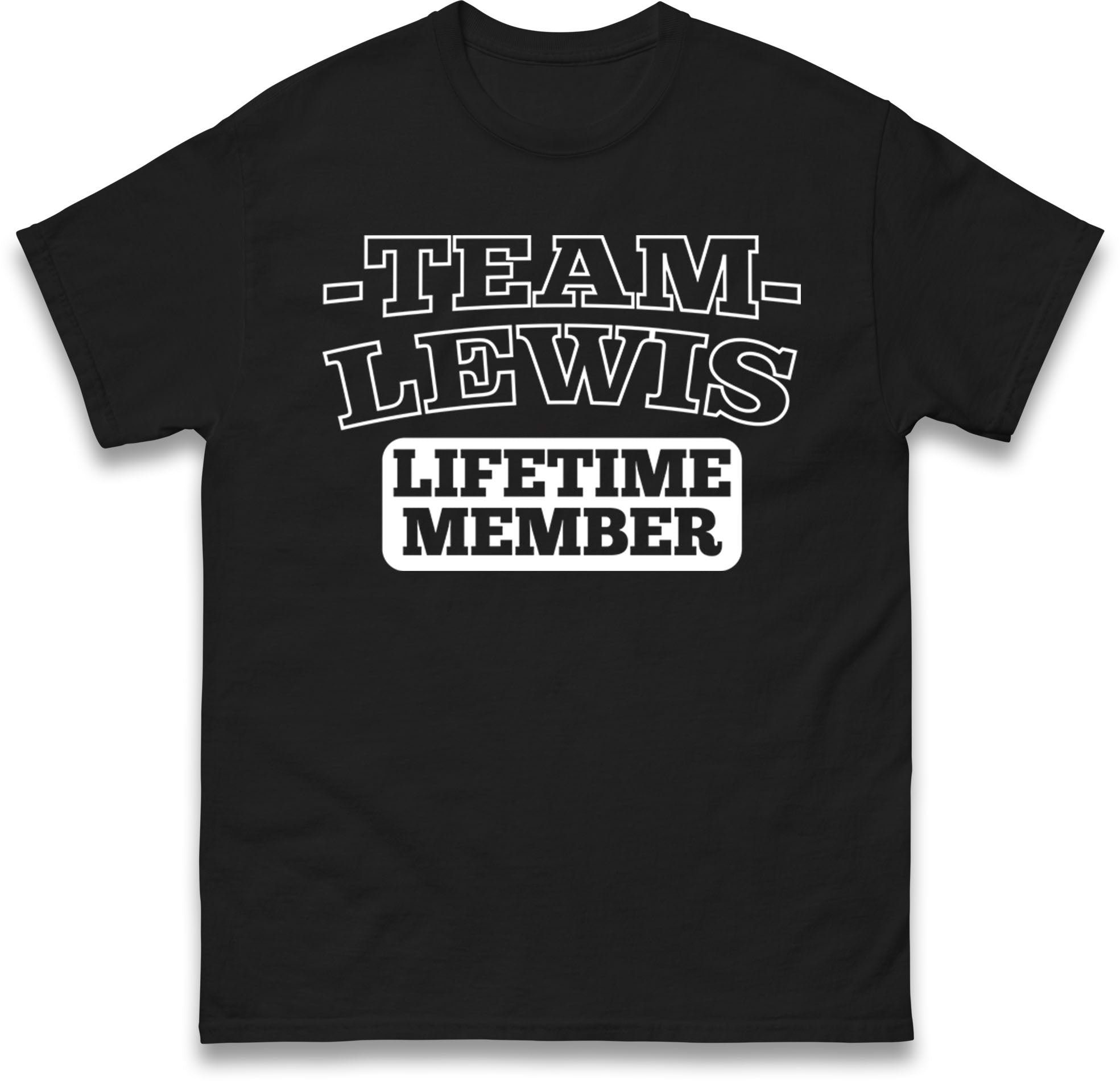 Personalised Team Lewis Lifetime Member kids T Shirt 110