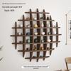Chinese Solid Wood Wall-Mounted Teacup Rack - Antique Curio Shelf and Tea Set Display Stand