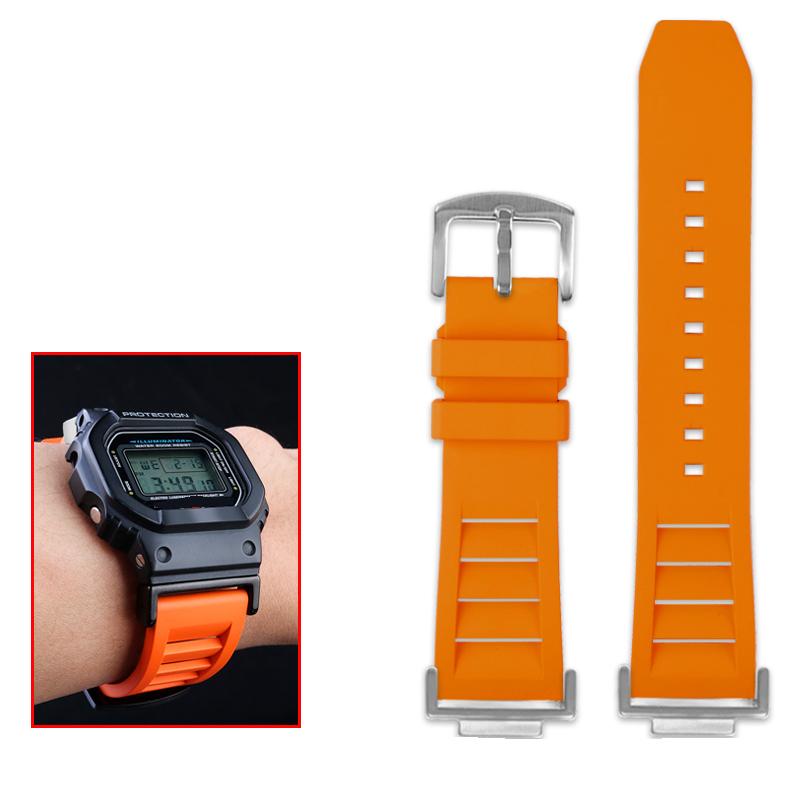 Classic Modified High Quality Fluororubber Watchband For Casio DW5600 DW-5600 GW-B5600 GW-M5610 GA 110 100 120 GA2100 Series Waterproof