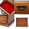 Wooden dresser mini chest two drawers Japanese style tabletop two-tier drawer small item storage organizer holder desk interior antique room urushi