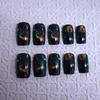 New 24-piece manicure, European, American simple dream star planet moon rectangular wearing nail piece