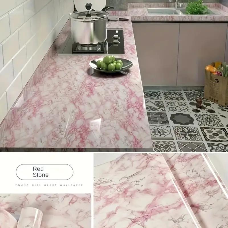 Marble-Look Peel & Stick Wallpaper - Durable, Waterproof, & Easy to Remove - Perfect for DIY Room and Furniture Makeovers in Liv