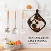 Pot Holders for Kitchen, Heat Resistance Hot Pads, Cute Potholder with Pocket for Kitchen Cooking Baking, Brown Cowhide