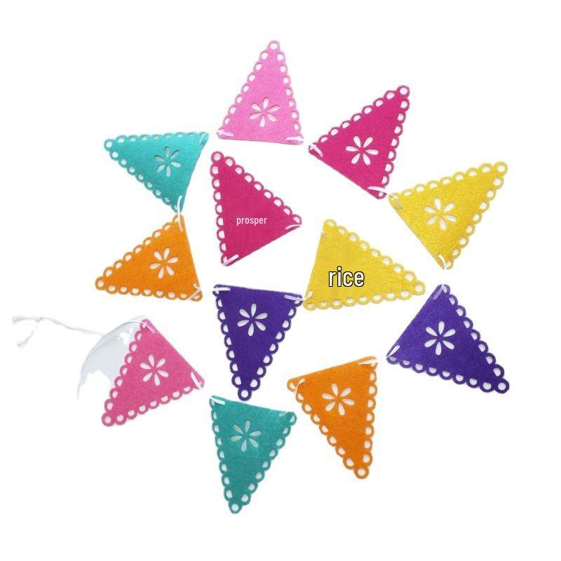 Four-Sided Mexican Pinata Party Bunting Garland