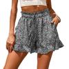 Summer New Women'S Chiffon Printed Casual Pocket Waist Shorts