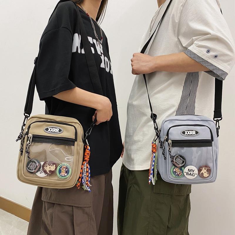 Korean Crossbody Shoulder Bags for Women Men Unisex Transparent Pocket Phone Bag