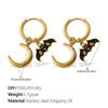 Christmas DIY pumpkin pendant earrings stainless steel gold-plated oil-dripping temperament versatile jewelry women