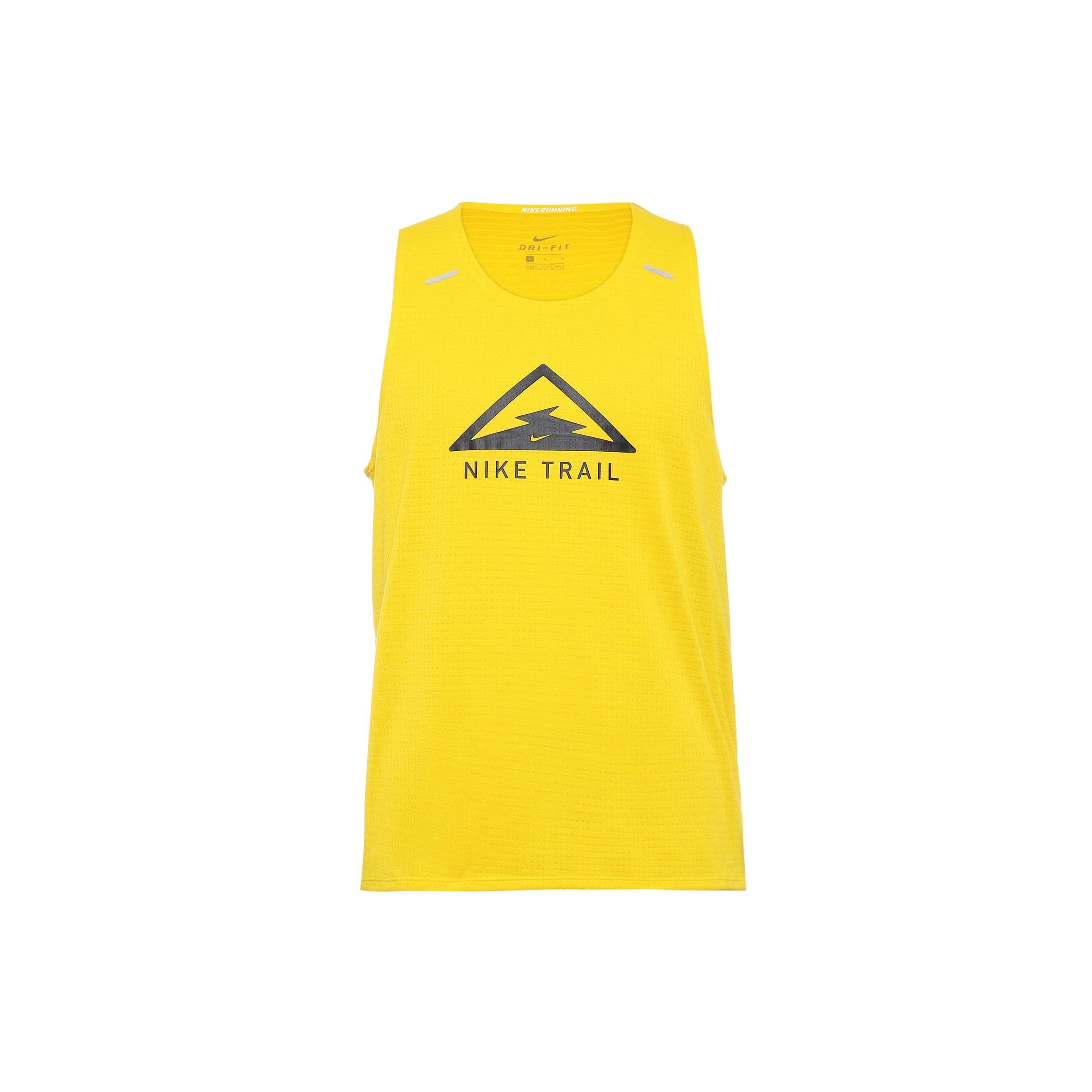 Nike Rise 365 Trail Dri-Fit Running Vest Yellow Men s CT7371-735 XXL