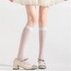 Sheer Knee High Socks for Women Girls Stretchy Silk Stockings Student Girls Stockings Tube Socks Nylons Calf Socks