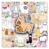 50 Cute Cartoon Alpaca Stickers for DIY: Decorate Scooters, Luggage, Refrigerators, Guitars, & Stationery