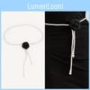 Waist Fashion Pearl Chain With Camellia Flower Decor Women Accessory Dress