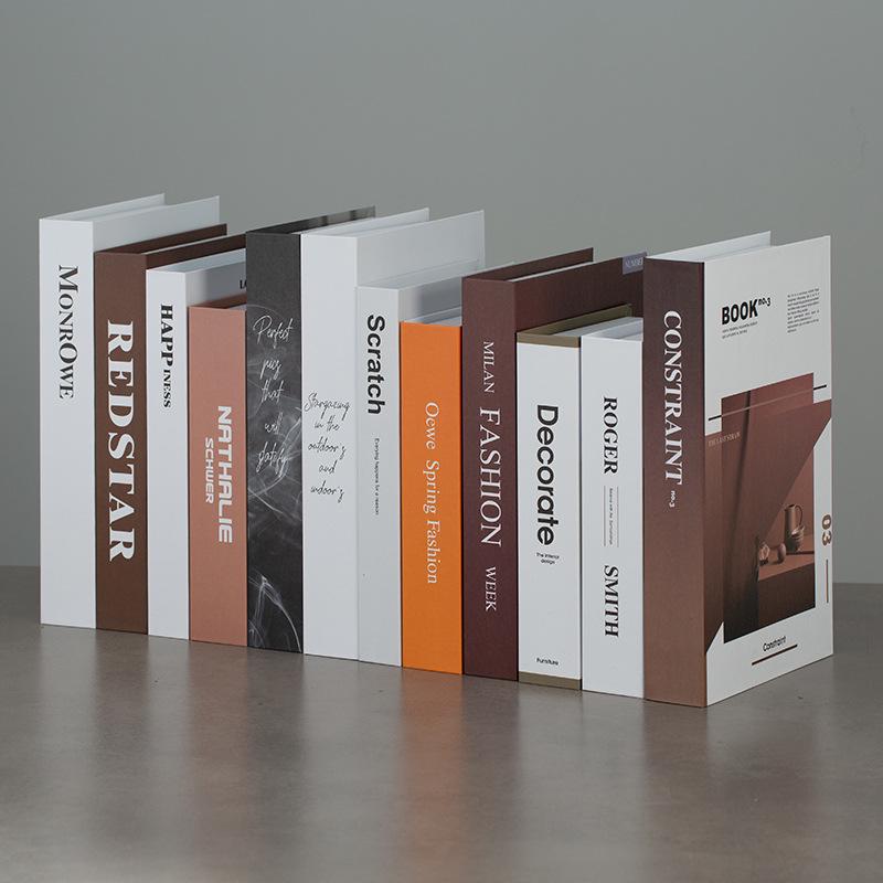 Minimalist Faux Book Decor for Living Room Display