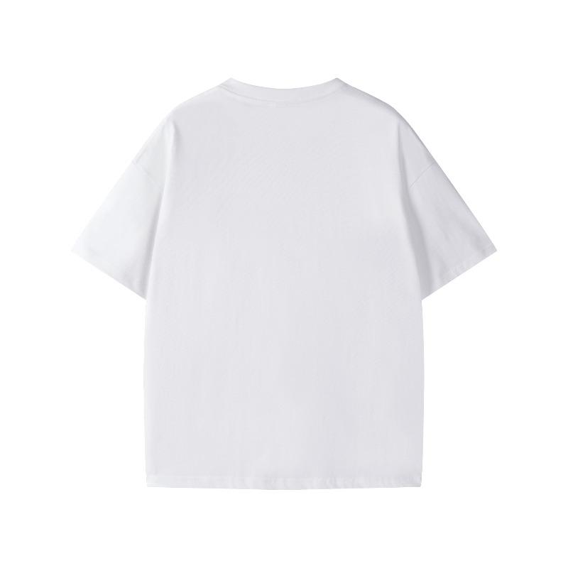 European Size Patriotic Floral Large-sized T-shirt for Women-White Tee Featuring Colorful Flowers, Butterflies, and 'AMERICA' Text for Casual Outings